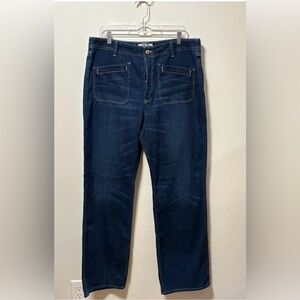 Free People We The Free Jeans Women's Size 32 Released Hem Button Fly Dark Wash